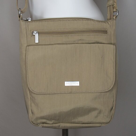 Baggallini Beige Pocket Town Crossbody Organizer Travel Bag - Picture 9 of 9